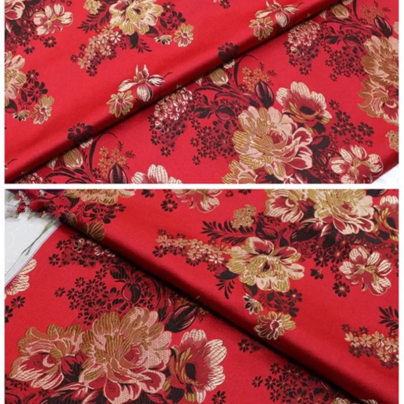 Chinese Style Brocade Jacquard Fabric for Women, Antique Silk Fabric, Cheongsam Fabrics, 1m