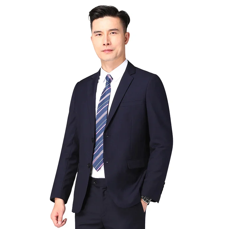 Suit (Blazer+ Pants) Men's Fashion Business Large Size Suit Professional Work Clothes Groom Wedding Dress Best Man Dress Suit