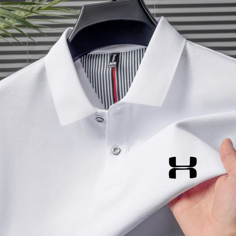 

100% cotton summer men's polo shirt, featuring a business-style collar design, with multiple color options available.
