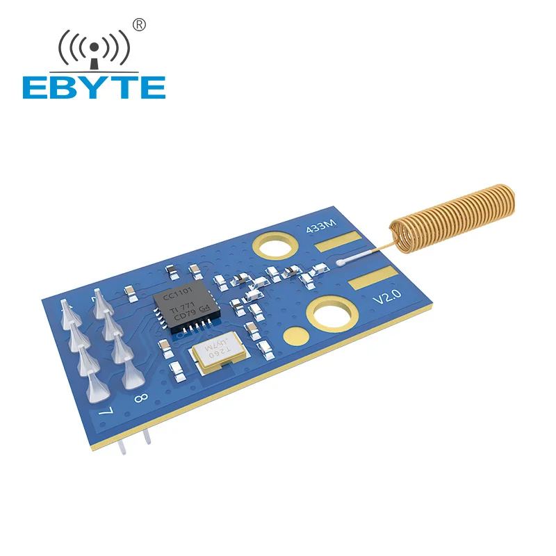 E07-M1101D-TH 433Mhz Draadloze Transceiver Module CC1101 Chip Ebyte Ontwikkeling Spi-interface Lente Antenne Draadloze Module