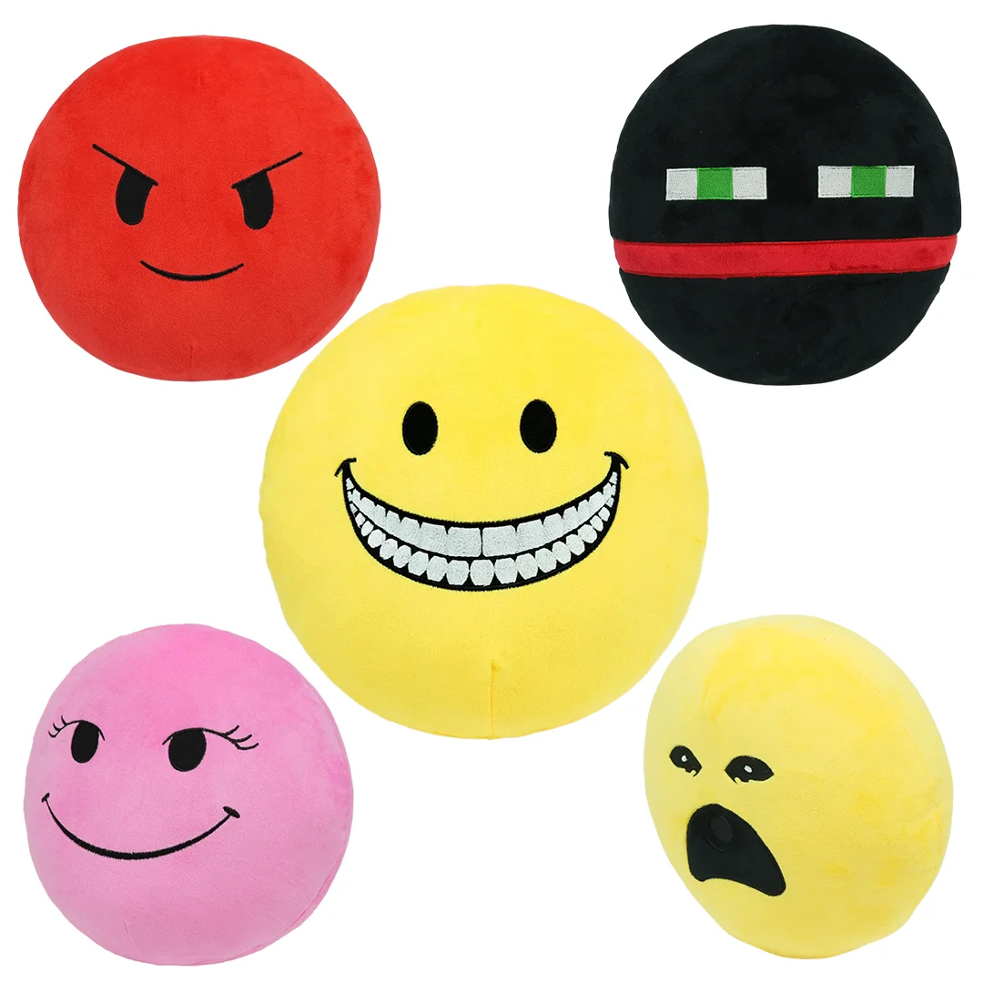 Verity Gruseliges Emoji Gelbes Plüschtier Weiche Stoffpuppe Gruseliges Emoji Verity Spielcharakter Kleine Sojabohne Geburtstags- und Halloween-Geschenk – Detail 1