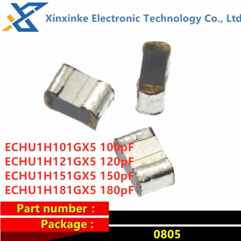 20PCS ECHU1H101/121GX5 ECHU1H151GX5 ECHU1H181GX5 0805 PPS CBB Polyester Capacitance 2% Thin Film Capacitor 180pF 100pF 120/150pF