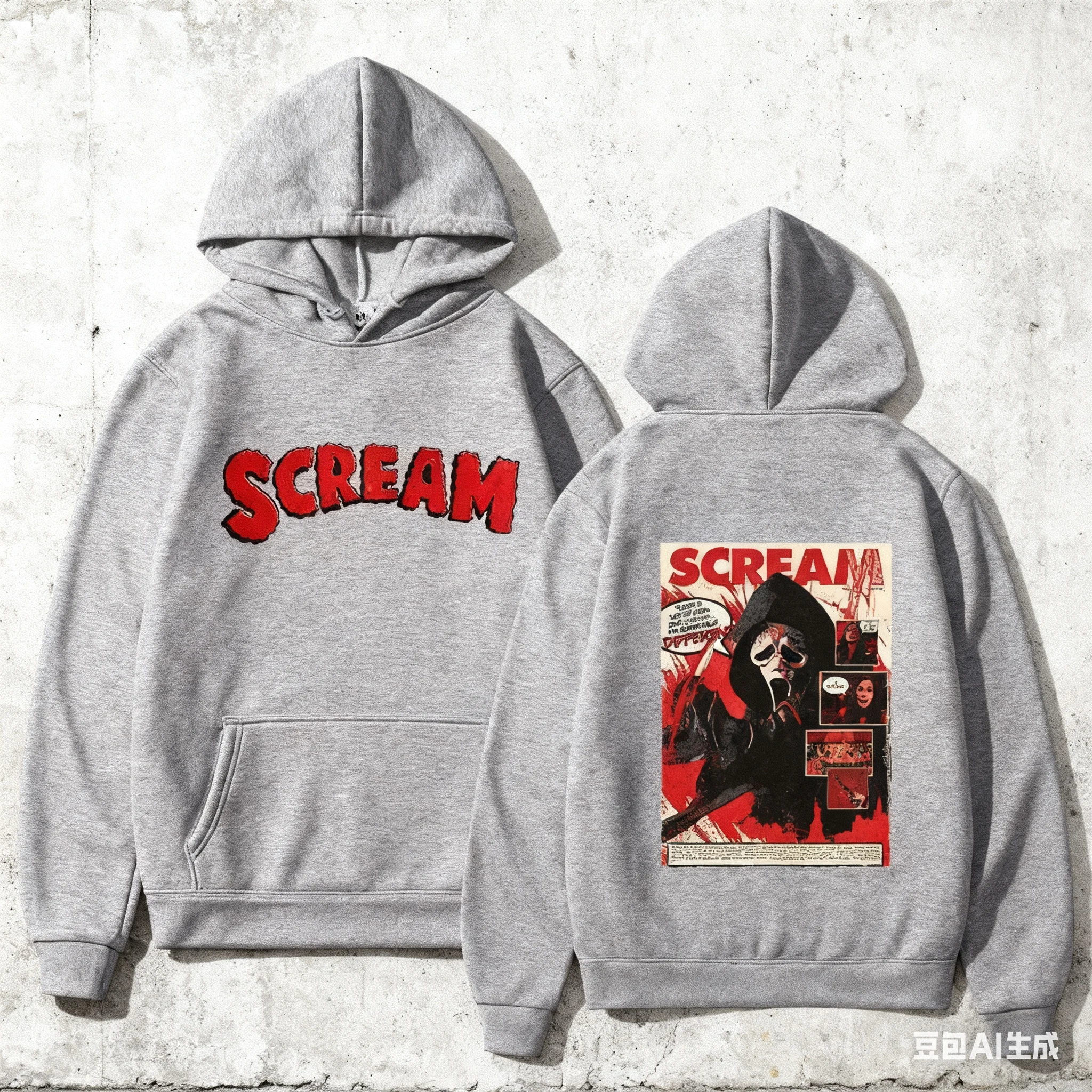 الصراخ السادس Ghostface هوديي جديد الخريف والشتاء الرجال الرجال موضة جديدة بلوزات فضفاضة عادية Harajuku قناع السترة ملابس رياضية