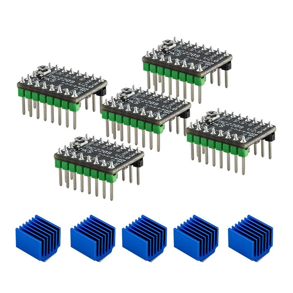 5Pcs 3D Printer TMC2209 V2.0 Upgraded Version 42 Stepper Motor Driver for Reprap Ramps1.4 MKS Prusa I3 Ender-3 Pro