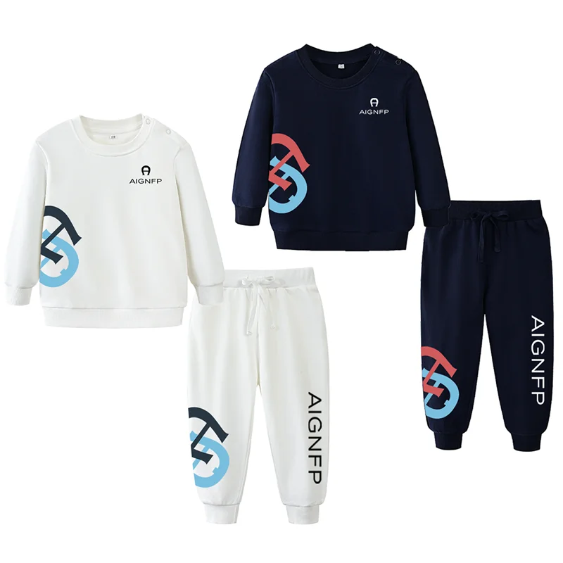 Newborn clothing Fall baby sweatshirt set fashion infant long sleeves pullover cotton casual hoodies top pants 2pcs toddler wear