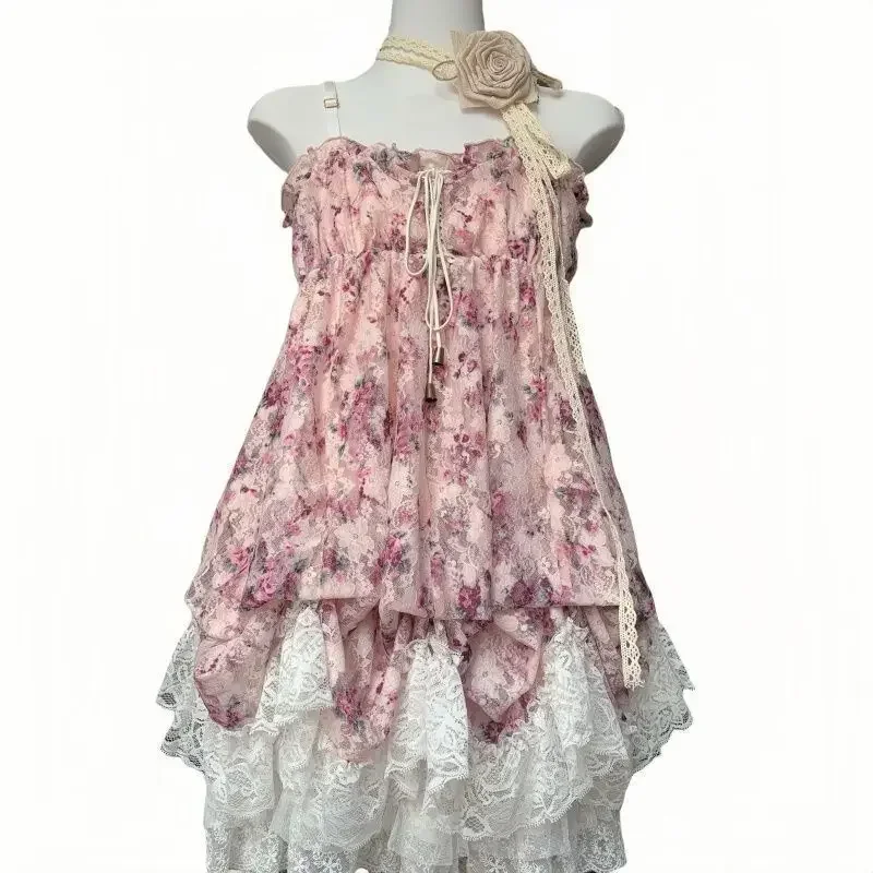 Coquette French Vintage 2 Piece Set Women Casual Hot Girls Sexy Design Outfits Y2k Elegant Beach Style Evening Party Clothing