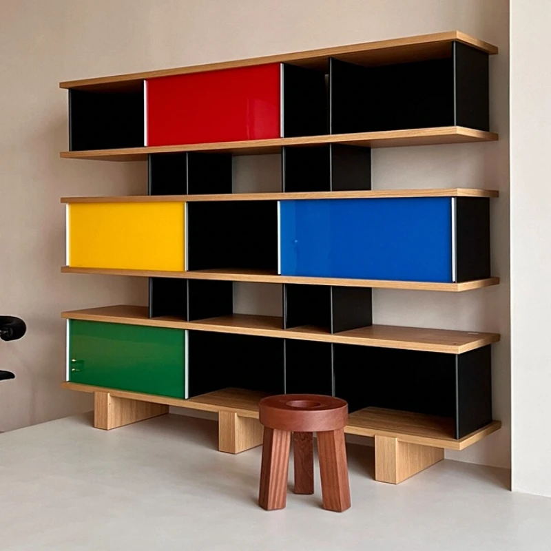 Italian style bookcase integrated bookshelf wall shelf figure home display cabinet display shelf cloud bookshelf