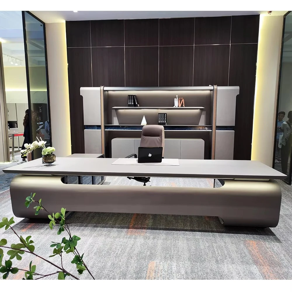Streamline Design and Exude Executive-level Ambiance boss Table A Contemporary Premium Cutting-edge Smart Office Metal Desk
