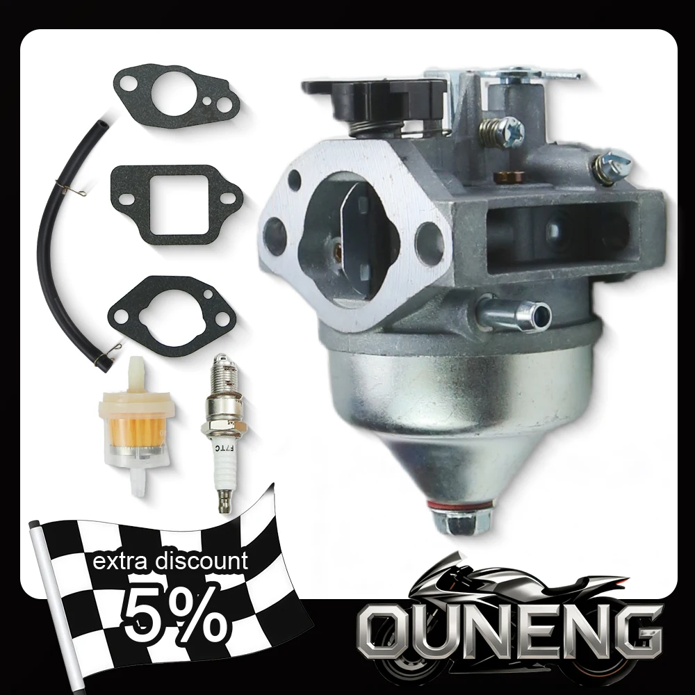 

For Honda GCV190 GCV190A GV190LA Engines Lawn Mower Carburetor Carb Kit With Gasket Spark Plug