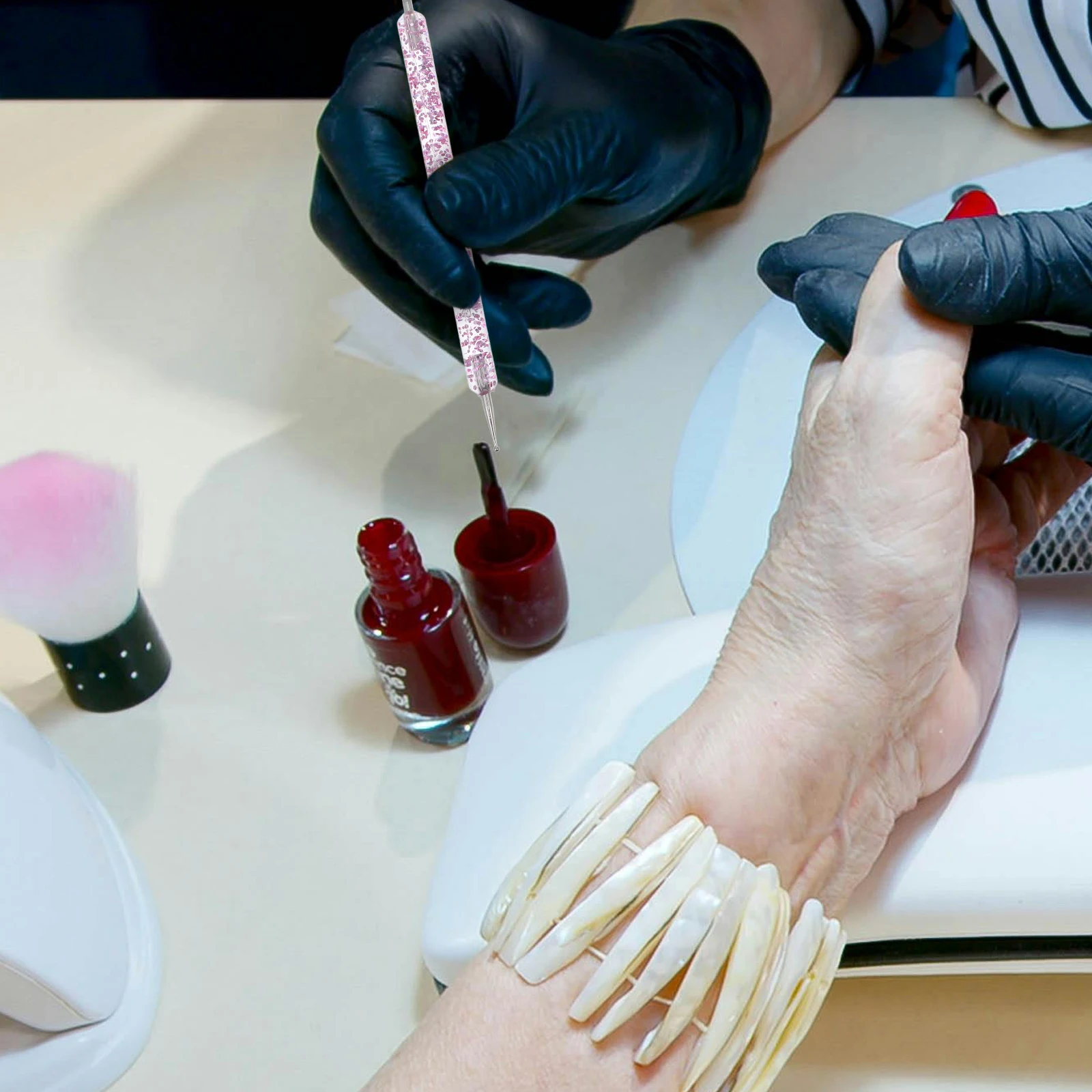 

5Pcs Manicure Dotting Pen Set Fashionable Nail Art Tools with Rhinestones Picker Acrylic Design Styling Pencil for DIY Decor