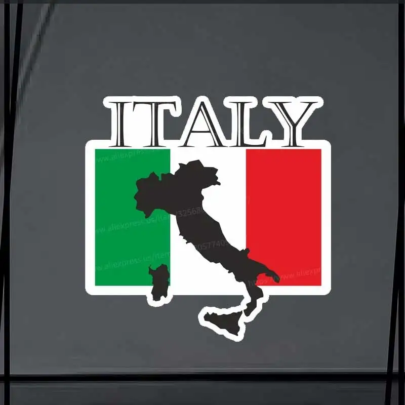 Italy Car Stickers for Laptop Water Bottle Fridge Guitar Motorcycle Helmet ToolBox Door PC Boat Waterproof Sticker SH724