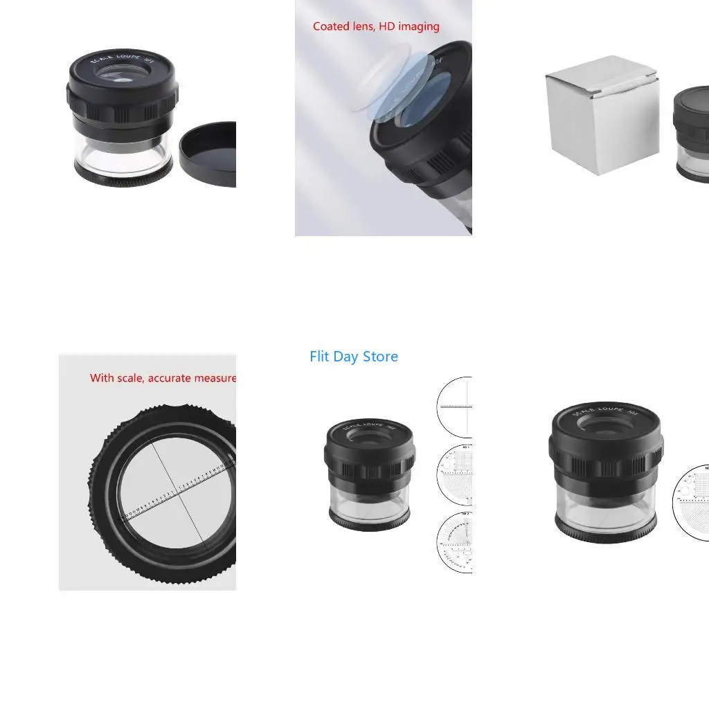 F92C 10XMagnifier Hands-Free Reading Desktop Portable Glass Professional Loupe for Maps- Jewelry Watch Crafts