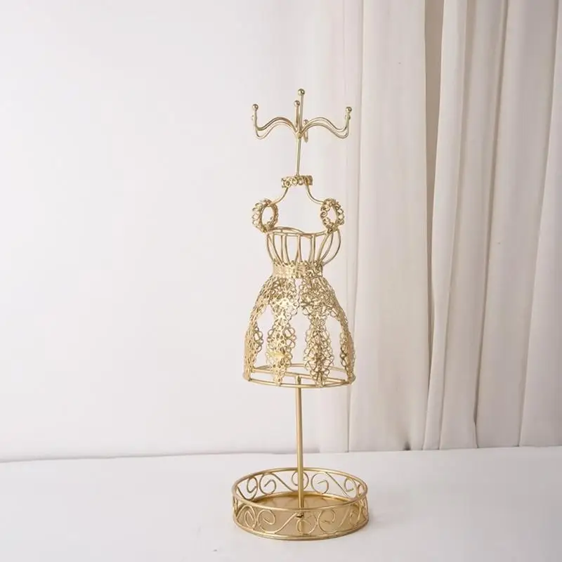 Sturdy Iron Jewelry Display Rack Metal Texture Suitable for Earrings Necklaces