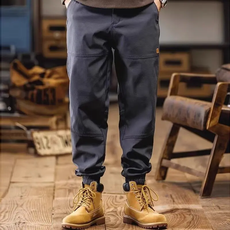 السراويل البضائع الكاكي خمر الرجال 2025 الخريف جديد فضفاض صالح مستقيم الساق عادية ركض السراويل الرجال واسعة الساق الحريم ملابس العمل بنطلون #5