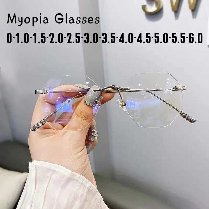 Finished Myopia Glasses 2023 New Women Men Comfortable Square Student Short-sight Eyewear Prescription -0.5 -1.0 To -4.0 gafas