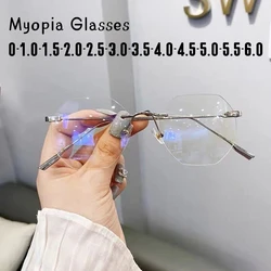 Finished Myopia Glasses 2023 New Women Men Comfortable Square Student Short-sight Eyewear Prescription -0.5 -1.0 To -4.0 gafas