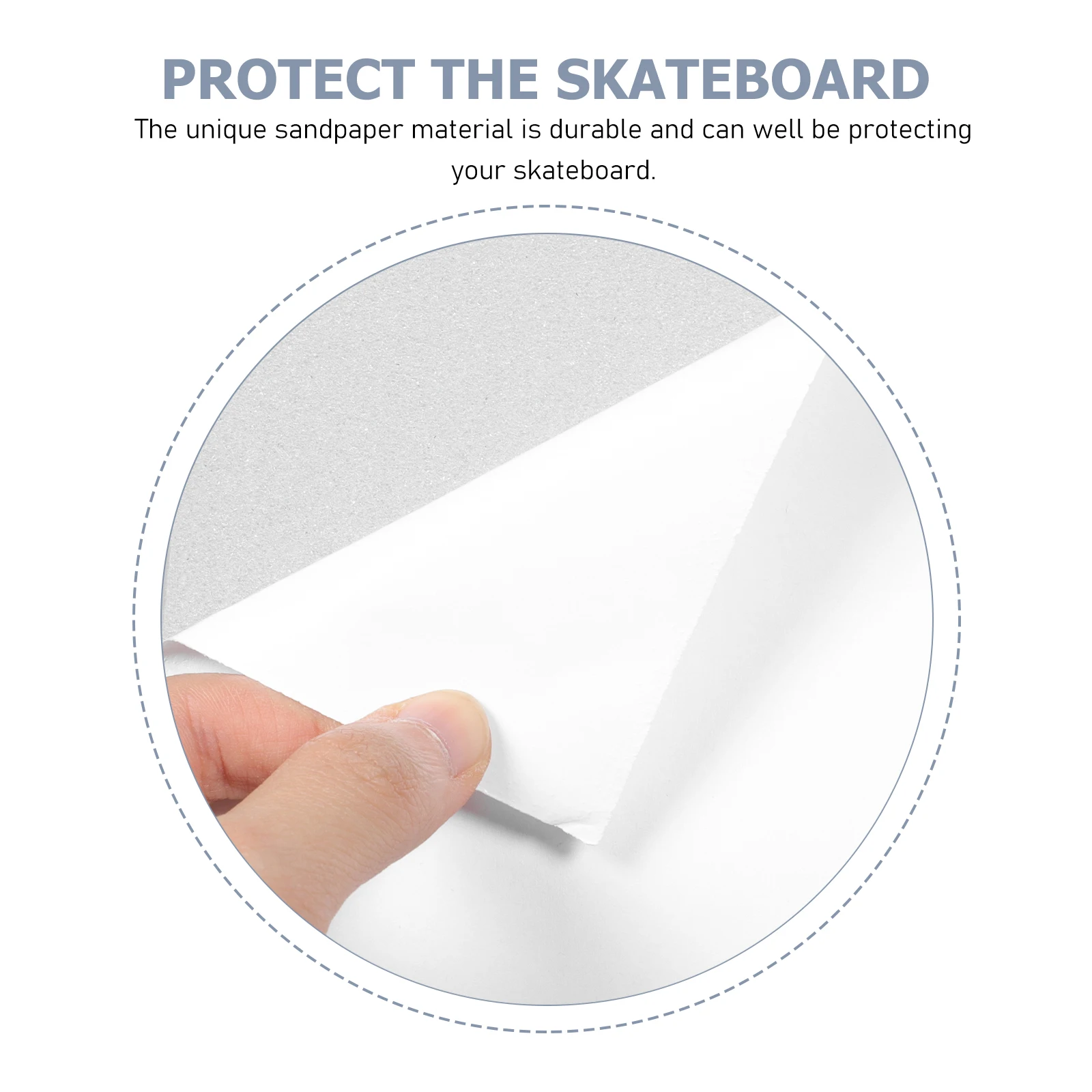 

1pc Transparent Sandpaper For Skateboard Durable Non-Slip Grip Tape Self-Adhesive Cuttable Wear-Resistant Sheet Professional