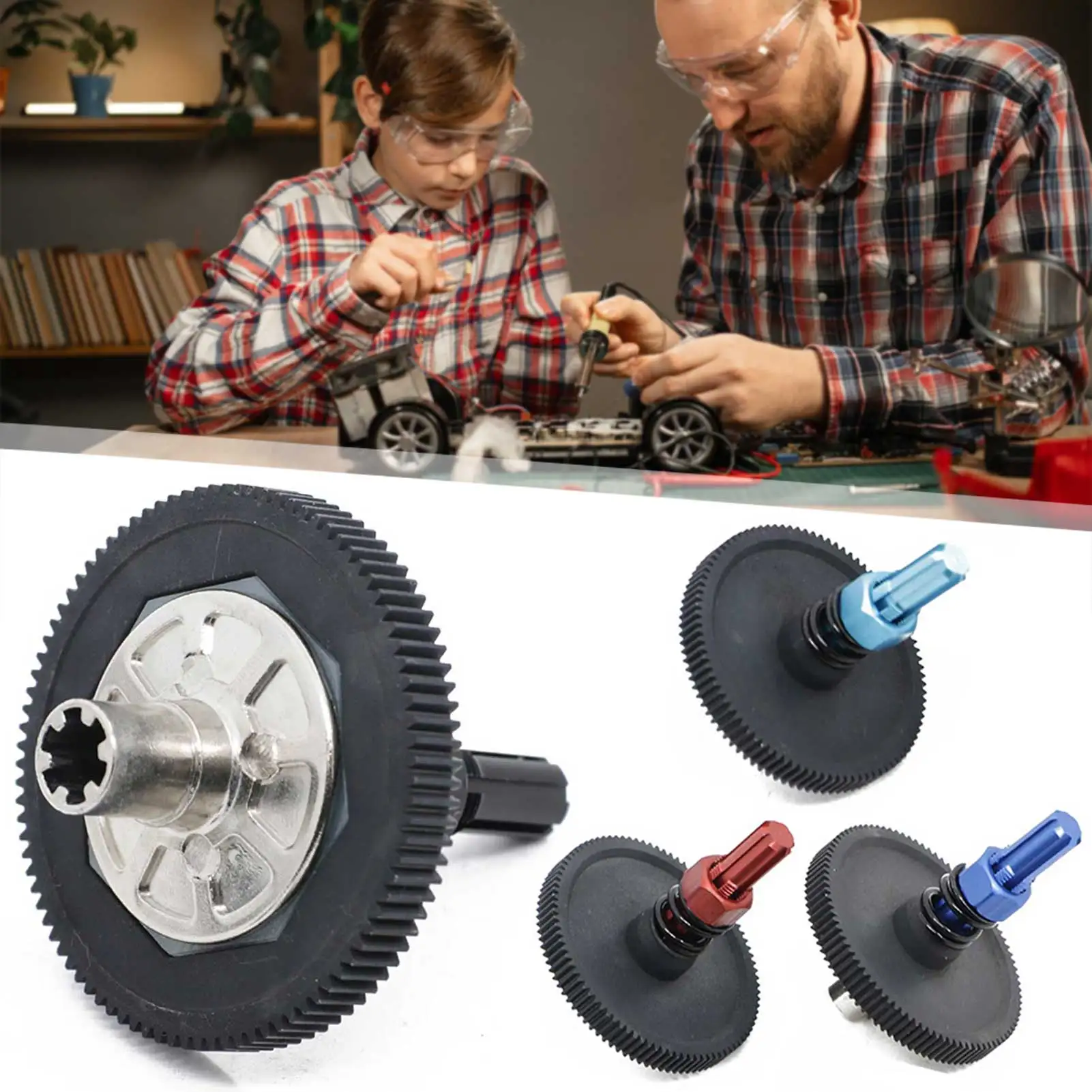 Juego de engranajes de zapatilla mejorado, juego de zapatillas de acero de rendimiento mejorado resistente para juguete