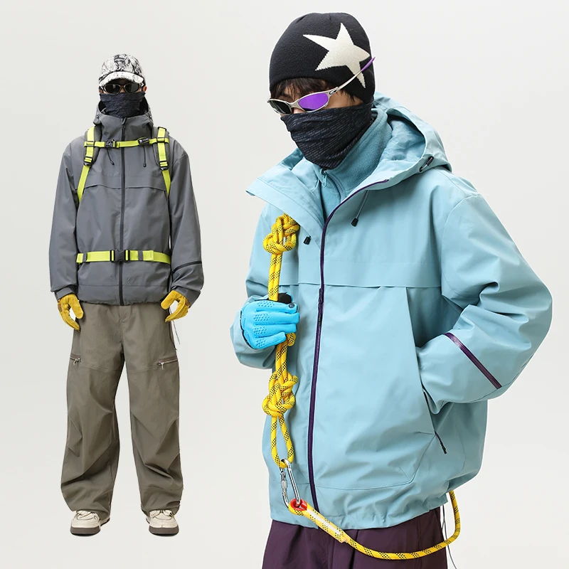 سترة جبلية خارجية قابلة للفصل 3 في 1 للجنسين مع بطانة من الصوف، طراز جديد للتخييم في الخريف/الشتاء، مقاومة للماء للمشي لمسافات طويلة