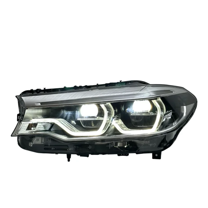 LED Headlights for BMW 5 Series G38 18-20, High-End Angel Eyes, LED Lens, G30 Upgrade, Car Lights
