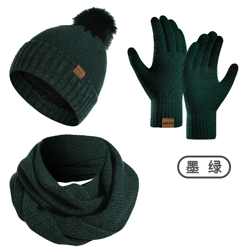Women Winter 3Pcs Fleece Lined - Infinity Scarf Knit avis et prix