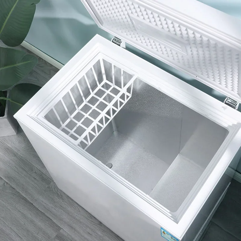 Congelador pequeño de 58L/72L, congelador horizontal de ahorro de energía con termostato ajustable de 6 niveles, congelador compacto de apertura superior