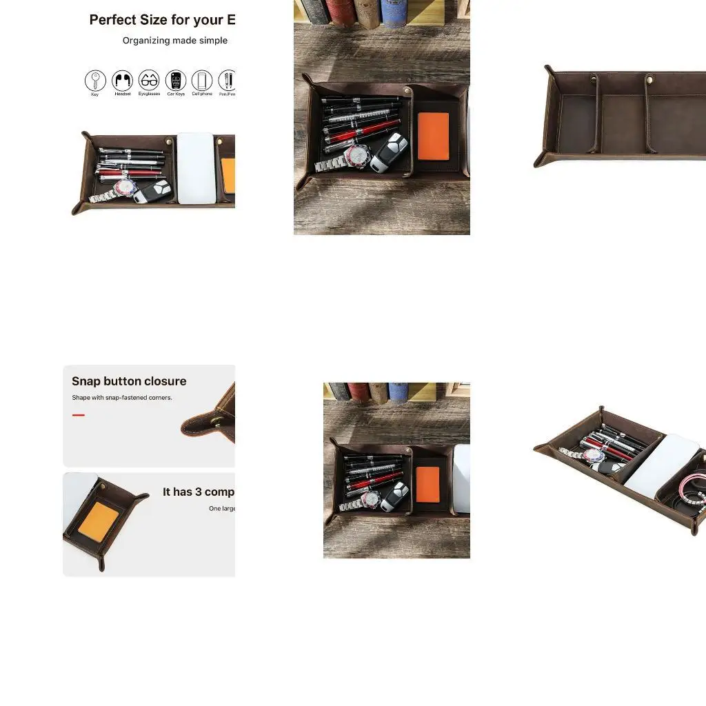 coffee-brown-desktop-catchall-organizers-tray-for-dresser-desk-daily-carry-d2rc