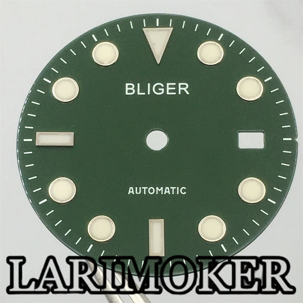 LARIMOKER 31.5mm Green Luminous white blue green black Dial Fit  NH34 NH35 NH36 Movement GMT