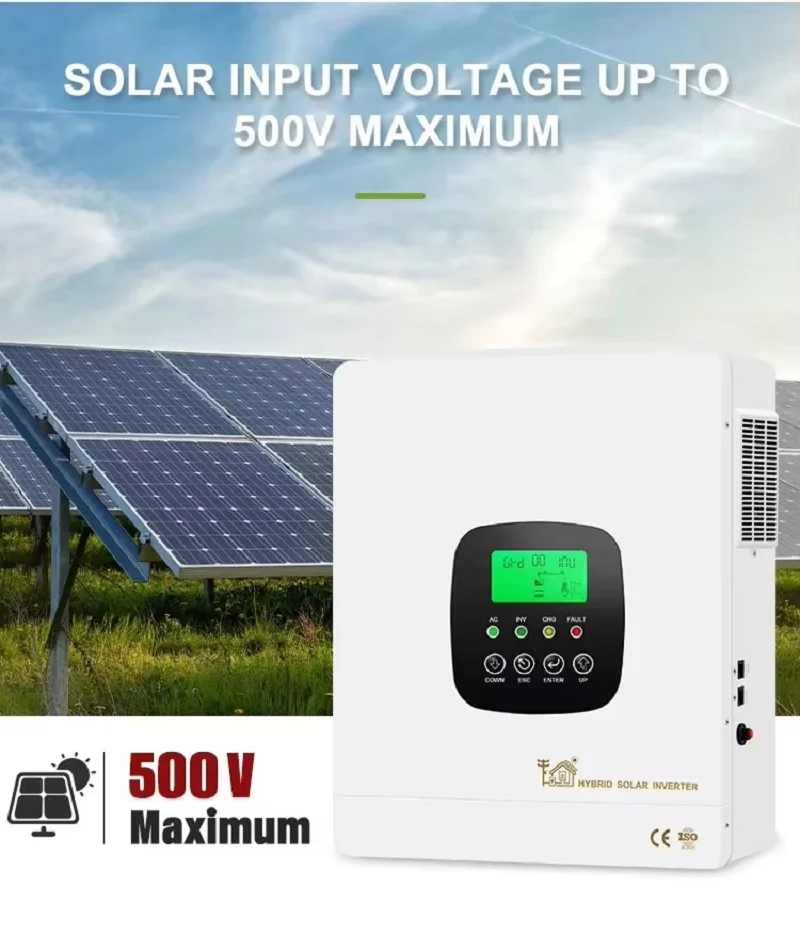 

Inversor Ibrido 3kva De Onda Corriente Sinusoidal Pura 6000w 3000 w Inversor Solar 24v 48v Hibrido a 3kw 110V Y 220v off Grid