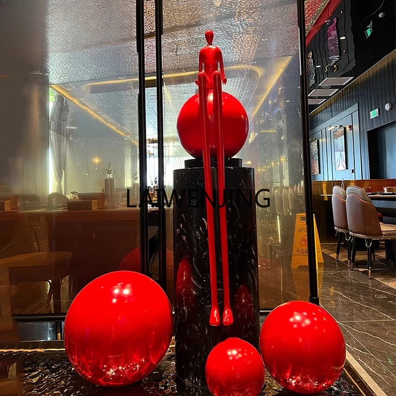 

SGF long legs sculpture ornament abstract figure light luxury floor art decoration