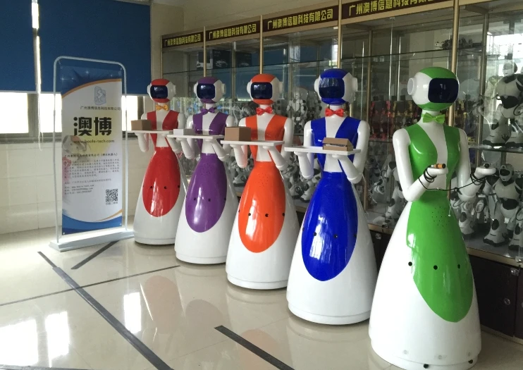 Restaurant Hotel Coffee Shop Smart Humanoid Food Delivery Service Robot