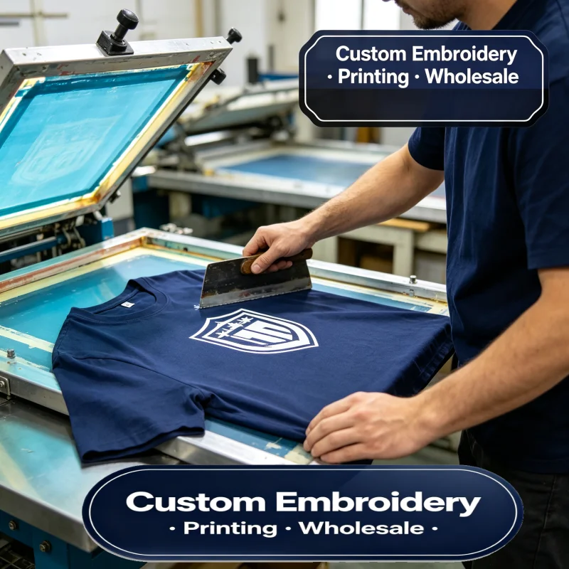 Embroidery Cotton Shirt - 음악 축제 티셔츠, 순면 소재, 맞춤