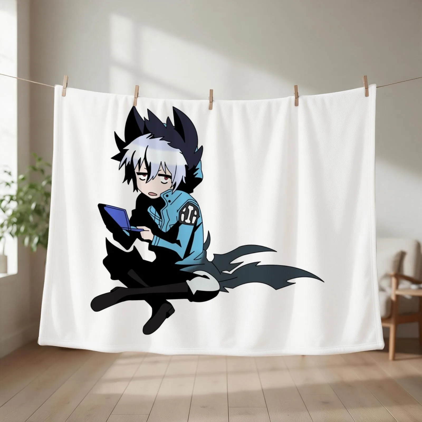 Servamp Kuro Cute Sleepy Playing Games Throw Blanket Thermal Decorative Beds Furry Bed Fashionable Blankets