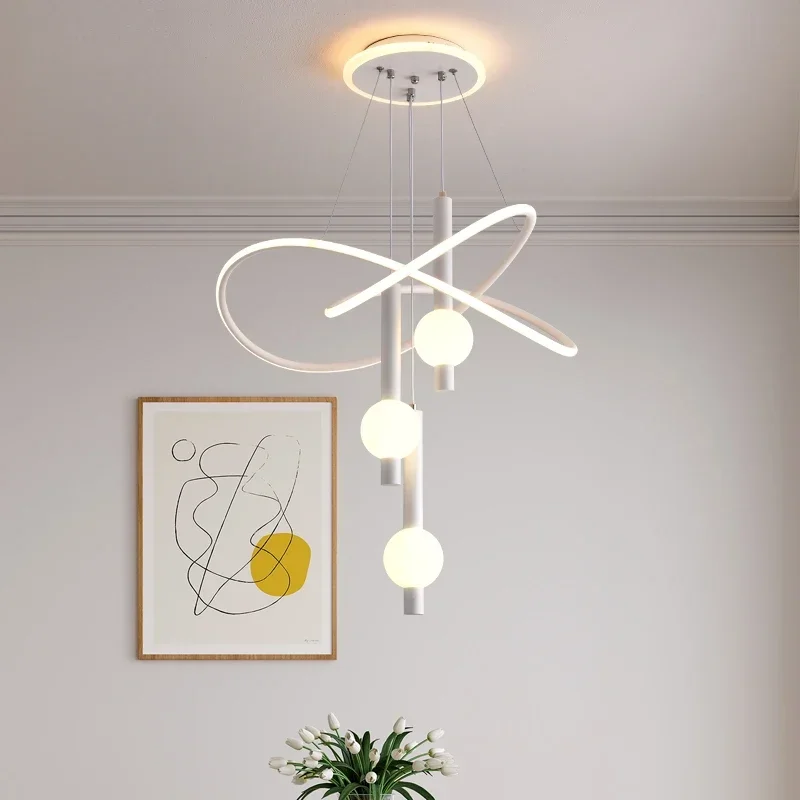 TechHP2025 Modern LED Pendant Light Chandelier For Dining Room Living Room Ceiling Lamp 3 Colors