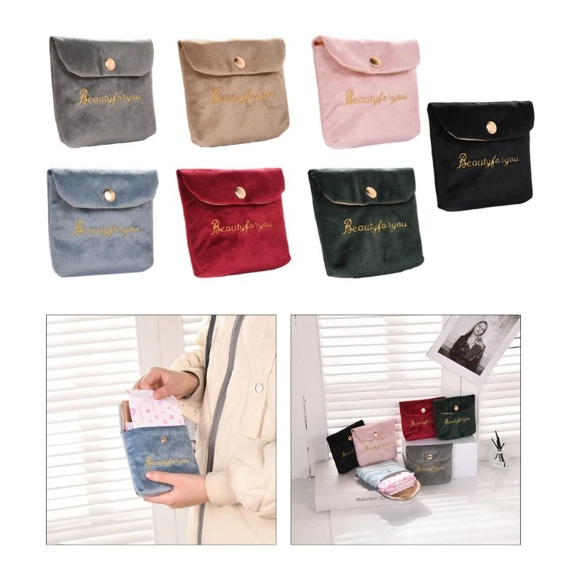 Mini Sanitary Pad Storage Bag for Women, Makeup Bag, Napkin Towel