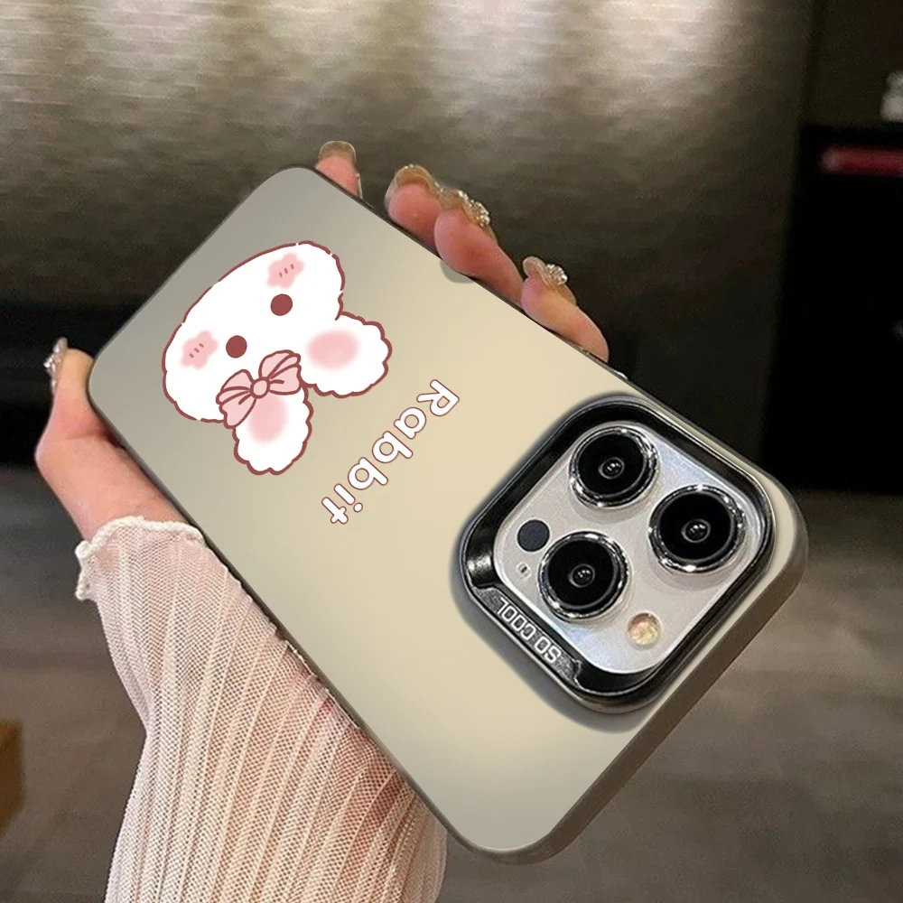 Case For Vivo Y91C Y91i Y93 Y95 1820 2015 V30E V17 V2026 V2029 S1 Pro Cute Rabbit Bear Cover Vivo1811 1816 1920 1906 IMD Plating