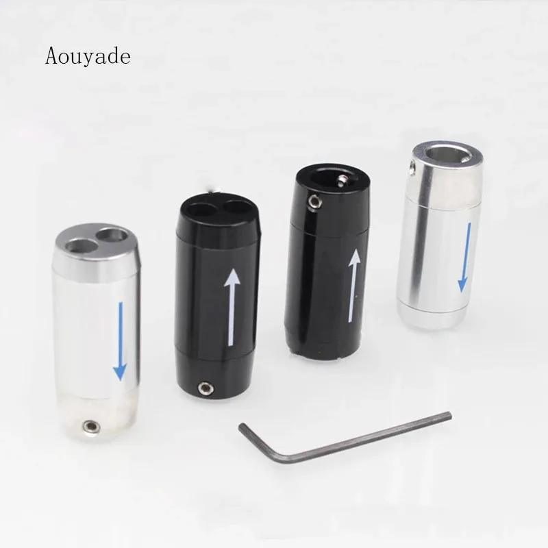 2PCS Aluminum Alloy Speaker Banana  RCA Plug Cable Wire Splitter Y Pant Boot Speaker Line Splitter Adapter Sleeve
