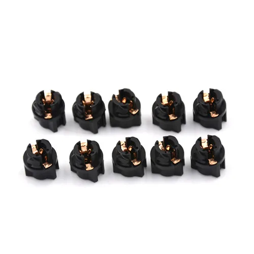 10PCS T5 Socket Twist Lock Dash Light Bulb Instrument Panel Cluster Plug Car Interior Lighting Accessories