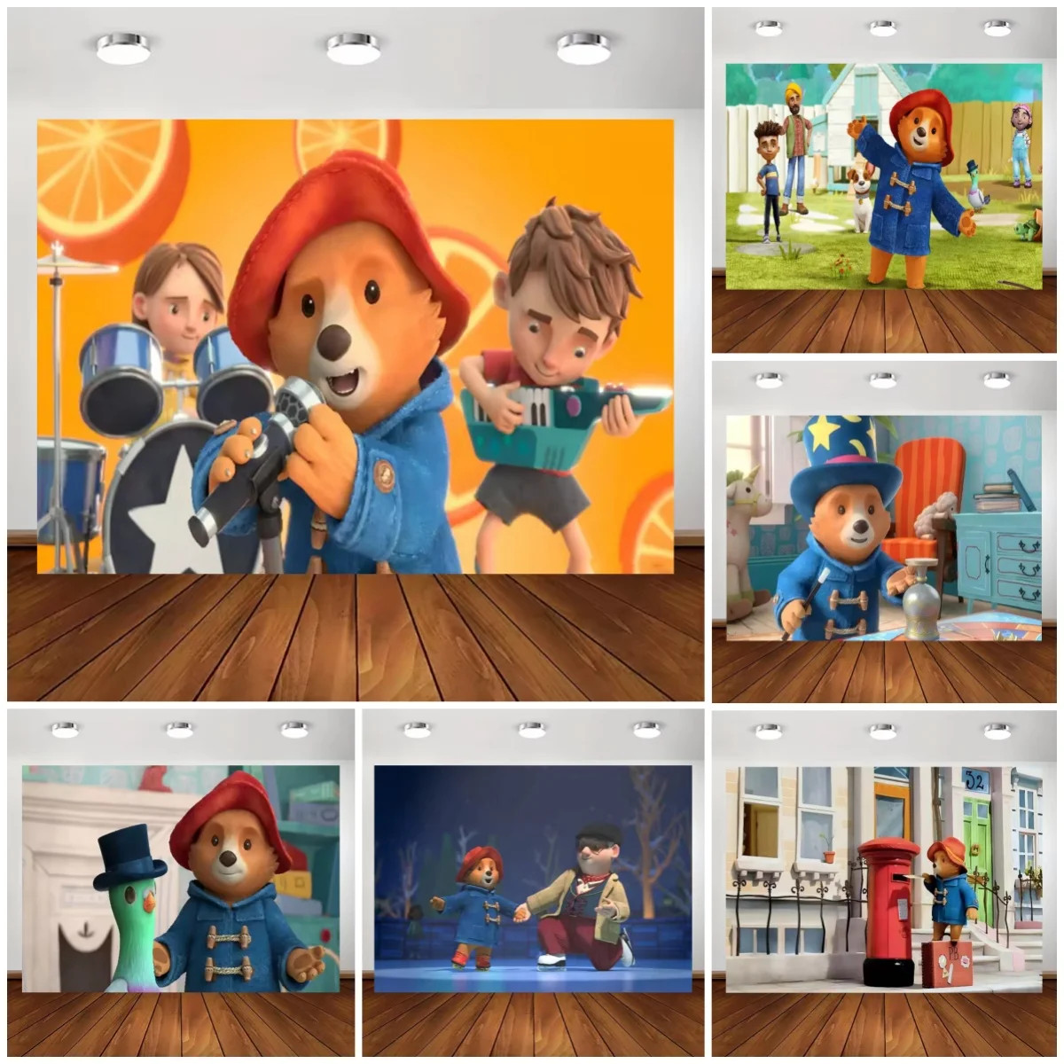 

The Adventures Of P-Paddingtons Happy Birthday Party Decoration Backdrop Supplies Cute Little Bear Background Photography Props