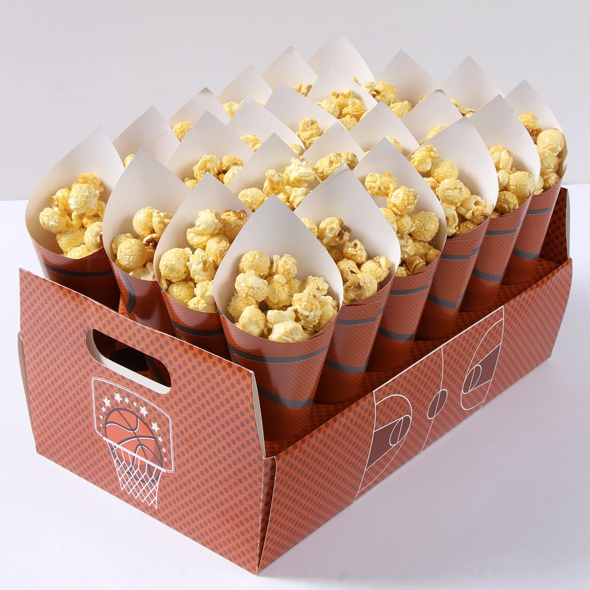 Basket Candy Confetti Cone Box basket Party Favor Treat Box per tema sportivo decorazioni per feste di compleanno Baby Shower Decor