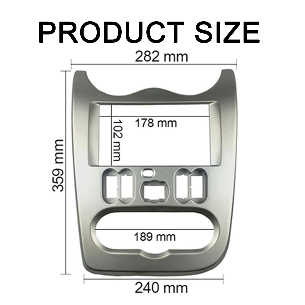 Double 2 Din Radio Fascia for Renault Logan Dacia Duster Nissan NP200 Stereo Player Panel DVD Dash Kit Installation Face Frame