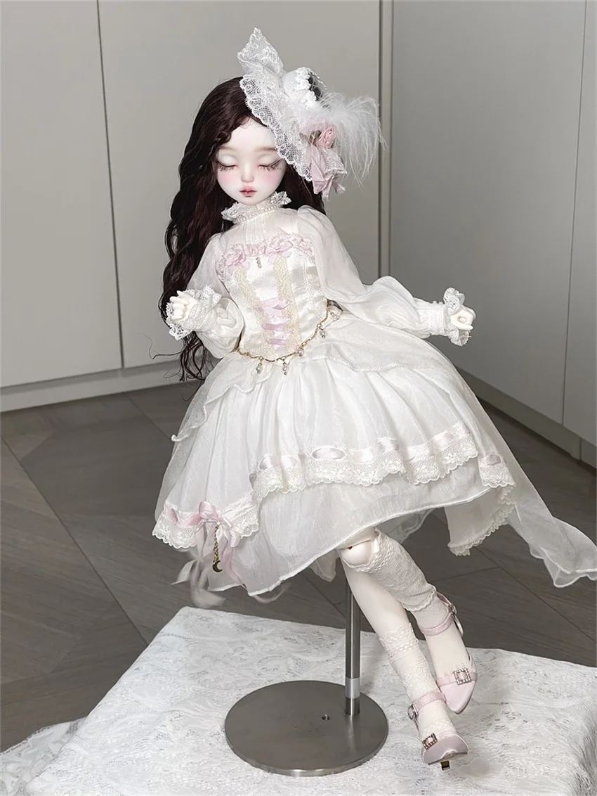 In Stock BJD/SD Shoes 1/3 1/4 High Heels Girls Silk Pointy One-button High Heels Multi-colored BJD Doll Accessories