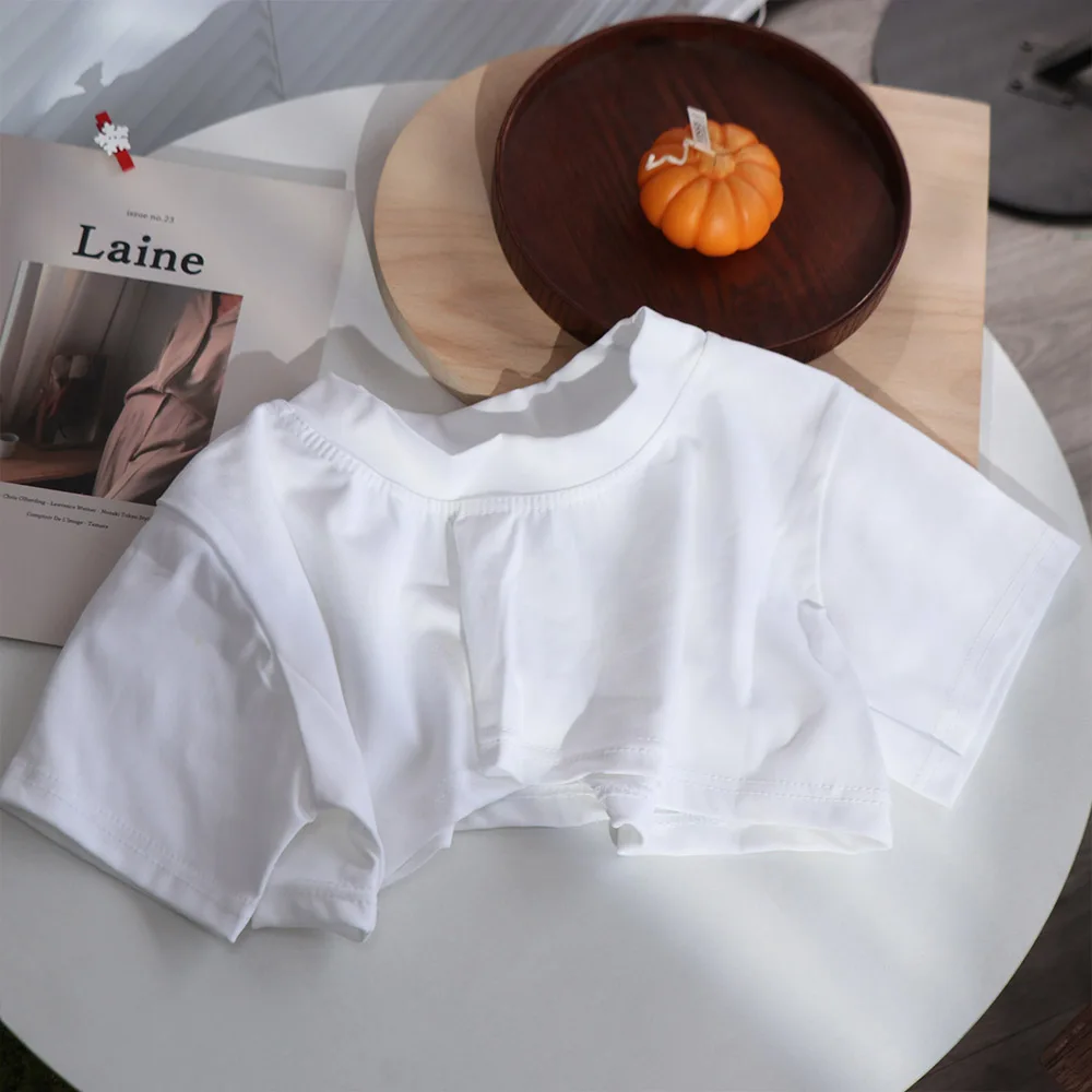 Fashionable Y2K Super Short Cotton Tee Round Neck Solid Color Blouses Cropped Top All March Streetwear Tank Tops Female