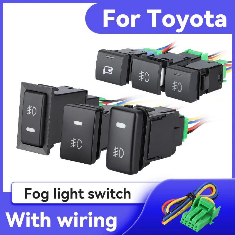 For Toyota Corolla Camry Land Cruiser Prado 150 RAV4 Fog Lights Radar Power Supply LED Headlight Switch Button Car Accessoreis