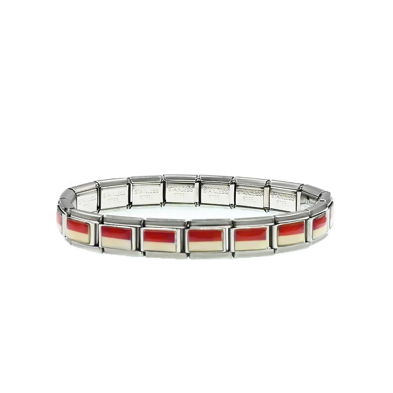 YAFFIL Fashion Couple National Flag Italian Charms Bracelet Men Accessories Men And Women Dating/Anniversary /Party Bracelet