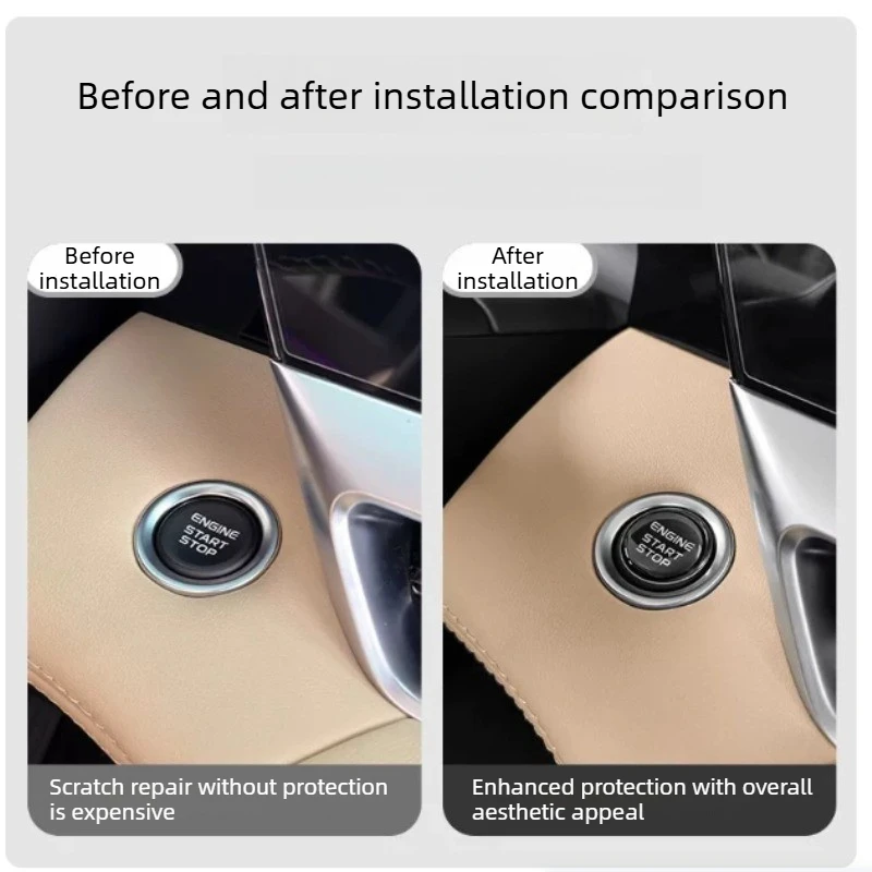 For Geely Monjaro/Starray/ICON/Preface L/Jiaji/Cowboy 2022-2026 Car One-click Start Protective Film Ignition Ring Button Sticker