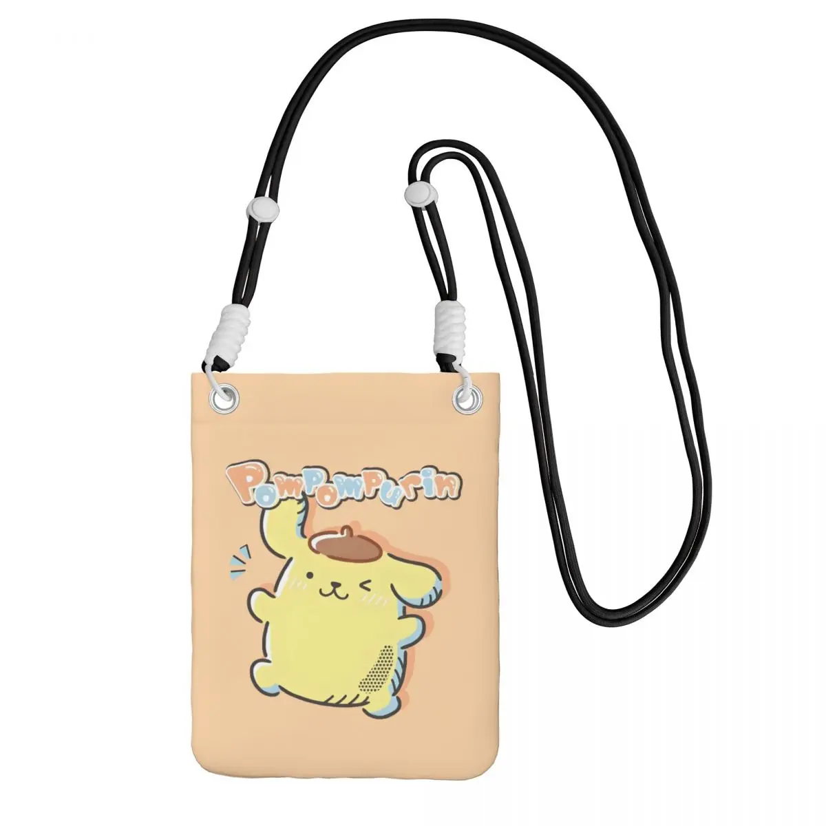 

Custom Pompompurin Smart Phone Wallet With Strap Cute Dog Crossbody Bag Women Men Running Mobile Phone Bag