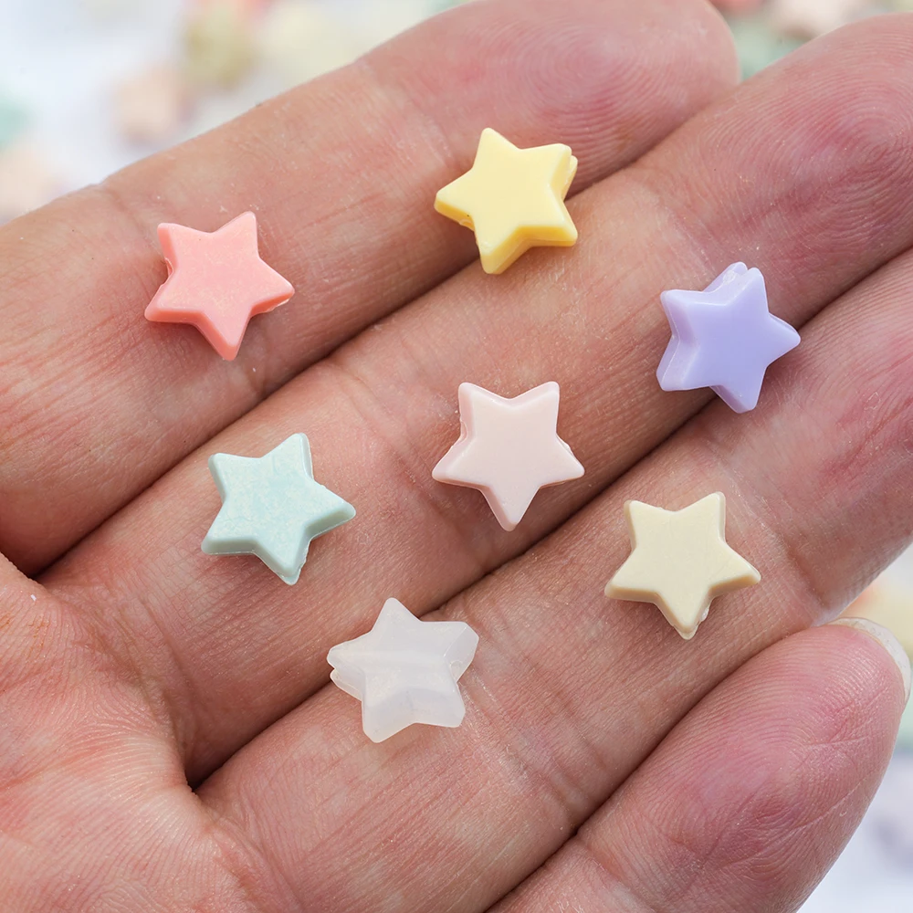 30pcs/lot Mixed Star Acrylic Beads Shiny Loose Spacer Beads For Jewelry Making Diy Bracelet Handmade Crafts Accessories