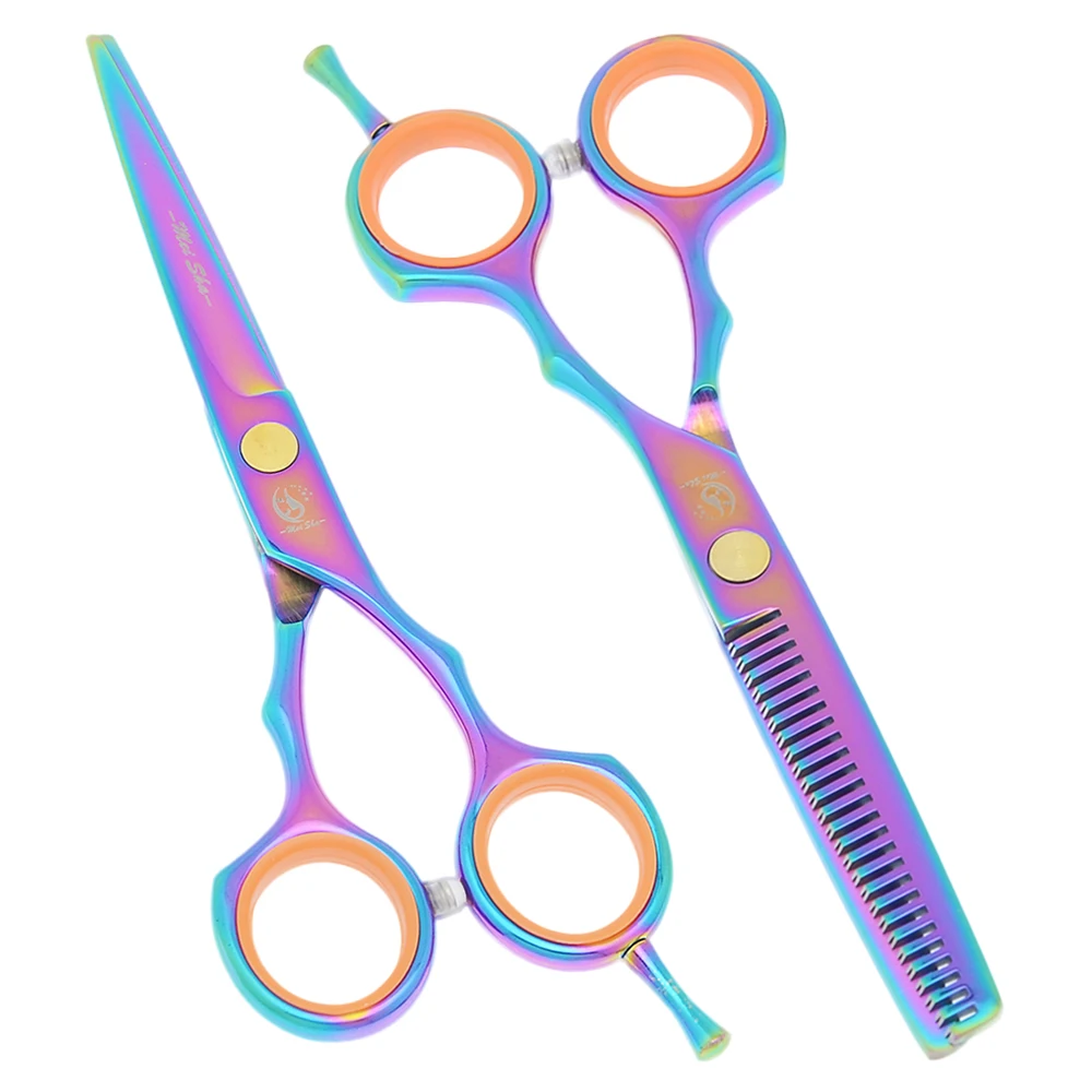 5,5 Zoll Edelstahl Friseurschere Haarschneideschere Effilierschere Salon Friseur Haarschneideschere A0026A