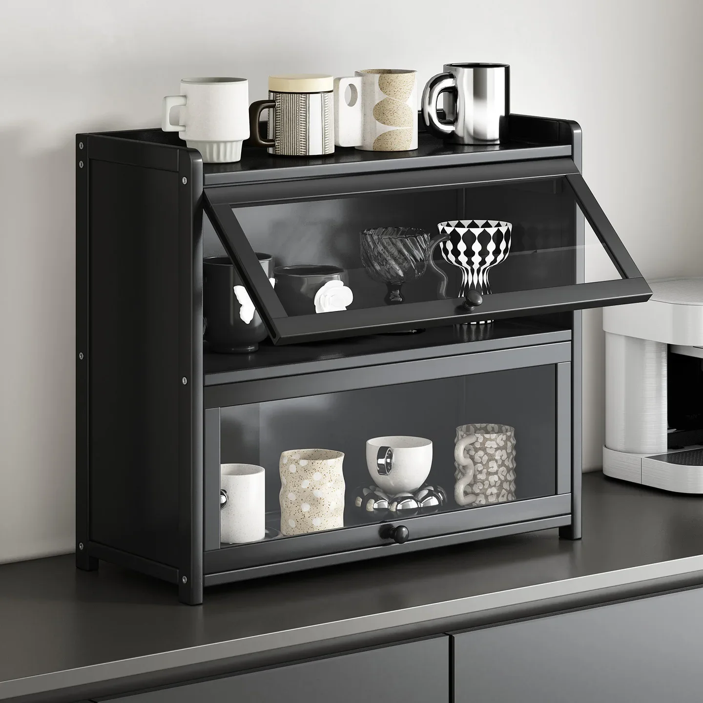 Cup storage racks, tabletop cup holders, desktop storage racks, multi-layer storage cabinets, tea cups, coffee cups